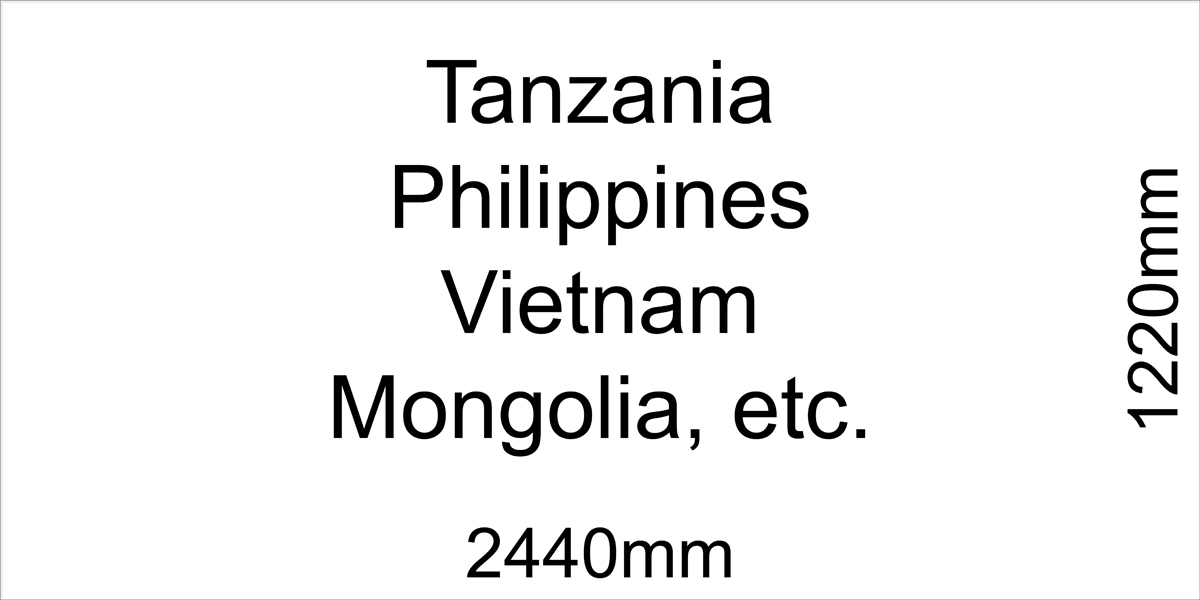 Alucobond panel standard size 1220x2440